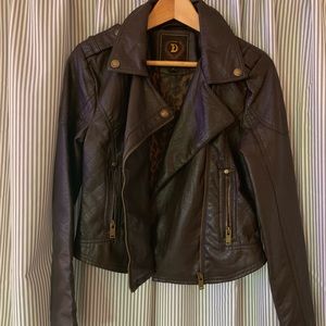 Faux Leather Moto Jacket